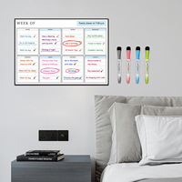 Tableau de calendrier magnétique effaçable à sec personnalisable et amovible, design Art Déco, planificateur réutilisable Uni-Felt pour l'horaire quotidien/hebdomadaire