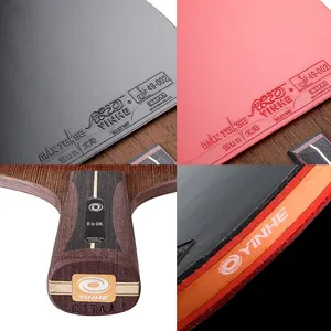 Raqueta de Tenis de Mesa Yinhe 11 Star Carbon Original, 5 Capas de Madera + 2 de Carbono, Base con Goma Adhesiva, Puntos Rojos/Negros en <span class=keywords><strong>el</strong></span> <span class=keywords><strong>Centro</strong></span> - Product Image 2