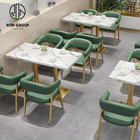 Ensemble de meubles de restaurant, canapé, banc, table, chaise, style café, restauration rapide, carré, commercial, marbre, rond, cuir