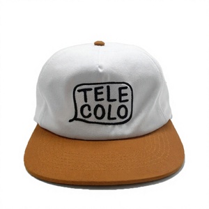 Custom 2D Embroidery Two Tone 6 Panel <b>Flat</b> Brim Snapback <b>Hat</b> for Adults Streetwear Vietnam Made High Quality Four Seasons Style - Product Image 1