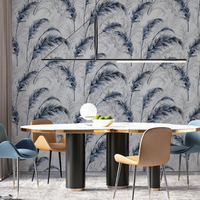 Papier Peint PVC Moderne Floral Imperméable Autocollant Texturé en Rouleaux, Idéal pour Appartement et Maison, Marque XinXin - Vente Flash