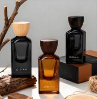 Flacon de parfum vide personnalisé 30ml 50ml 100ml Forme carrée en cube Verre épais Vaporisateur fin à brume Flacon de parfum givré avec boîte cadeau