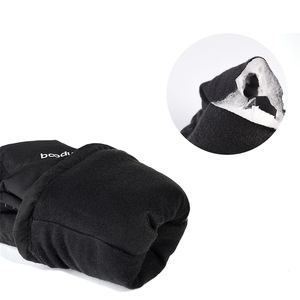 <b>Ski</b> Gloves Red And Black Waterproof Unisex Adult Synthetic Fibers Extended Cuff With Silicone Grip - Product Image 4