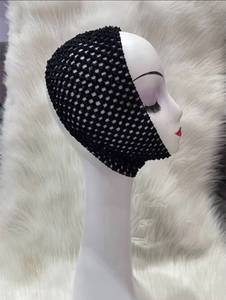 In-stock supply of <b>fishnet</b> lace Muslim headscarves, headbands, and ethnic hats from the source factory - Product Image 3