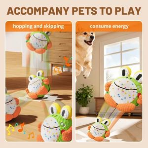 Juguete Interactivo de Peluche para Perros, Pelota Saltarina Eléctrica que Canta y Baila, Juguete de Ejercicio para Mascotas para Jugar en Interiores - Product Image 4