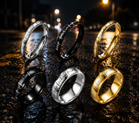 Bague JLM en acier inoxydable noir de haute qualité, gravée avec le message « Keep Going », bijou inspirant, cadeau inspirant