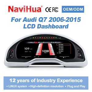 หน้าปัดดิจิตอลรถยนต์ดีไซน์ใหม่ Navihua ระบบ Linux รองรับ Carplay พร้อมมาตรวัดความเร็วแบบ LCD สำหรับ Audi Q7 ปี 2006-2015 - Product Image 1