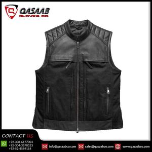 Veste sans manches en cuir véritable 100% sur mesure pour hommes, équipement de protection pour moto, nouveau style, tailles plus grandes, vêtements de sport de haute qualité - Product Image 3