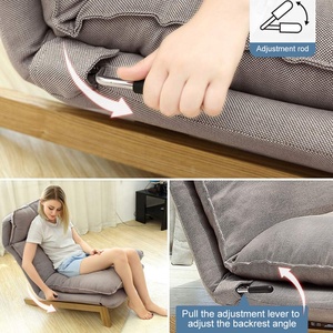 Vente paresseux gris doux café inclinable salon plancher accent inclinable velours salon fauteuils avec oreiller pouf <span class=keywords><strong>accoudoir</strong></span> - Product Image 5