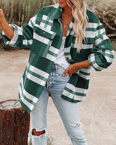 Chemise à carreaux à manches longues pour femmes veste manteau d'hiver à motif solide pour l'automne <span class=keywords><strong>surchemise</strong></span> respirante pour l'été - Product Image 2
