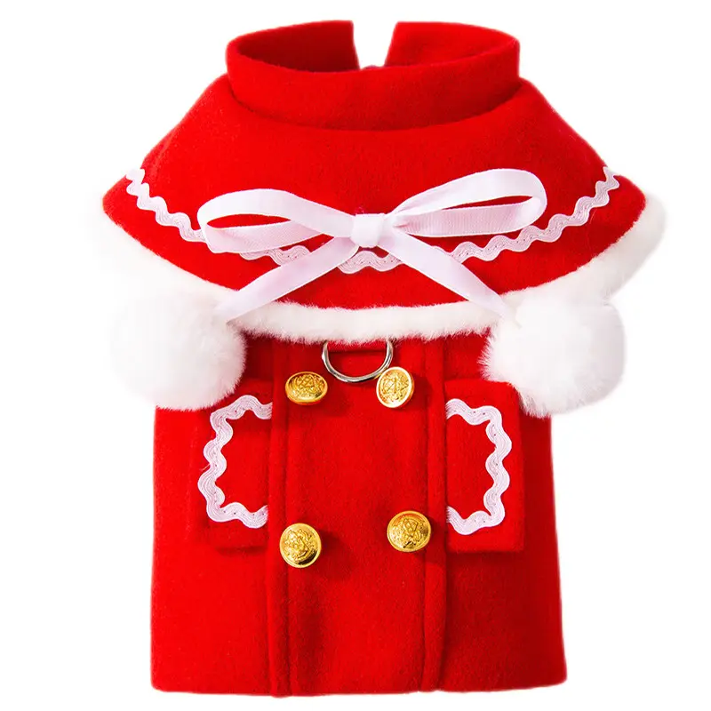 Jaket Natal Halloween musim gugur musim dingin populer pakaian handuk dress up pakaian hewan peliharaan anjing kucing Natal