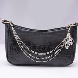 Bolso de hombro con cadena en forma de U, chapado en metal, de varias capas, accesorio de moda para mujer, verano 2024 - Product Image 1