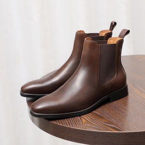 Botas de Trabajo para Hombre, Estilo Británico Casual de Negocios, Punta Puntiaguda Vintage, Hechas a Mano, de Alta Calidad, Talla 46 - Product Image 4