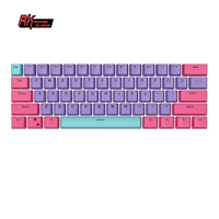 Royal Kludge Backlit RK RK61, Kapur Banyak Warna, Injeksi Arab Merah Jerman 3d, Doubleshot 61 Keycaps Anci Pbt