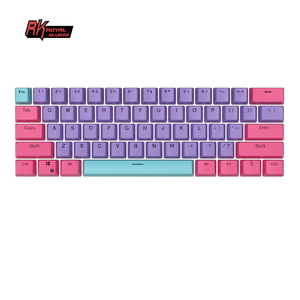 Craie multicolore à rétroéclairage RK61, 61 touches, pouces, azerty, rouge, allemand, arabe, injection double bleschaud, ang pbt - Product Image 4