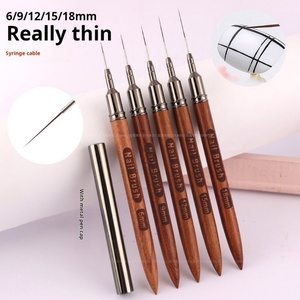 Stylo de dessin de précision professionnel pour nail art, en bois de haute qualité, extrêmement fin, pour traçage de lignes, 9mm, 12mm, 15mm, 18mm - Product Image 3