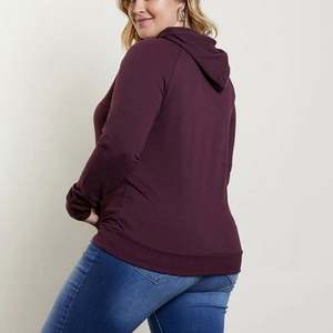 Sweat-shirt à capuche pour femme, taille américaine surdimensionnée, design personnalisé imprimé, doublure en coton 100%, haute qualité, chaud, en polaire pour l'hiver - Product Image 3