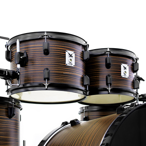 Beatello JBK Drum Kit 22''Bass Drum 5 Drum 4 Cymbal Music Percussion Instrument Tilleul Drum Set pour débutants - Product Image 2