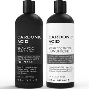 Carbonic Acid Hair Thickening Products Vegan Private Label Shampoo And Conditioner Set