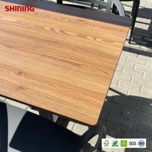 Tavolo da Banchetto Pieghevole <span class=keywords><strong>a</strong></span> Spirale/Crescente per Esterni in Laminato Compatto HPL Effetto Legno - Product Image 4