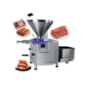 Baiyu New Arrival Electric Automatic Stainless Steel Sausage Filler Machine Efficient Twister for Sausage Manufacturing Plant