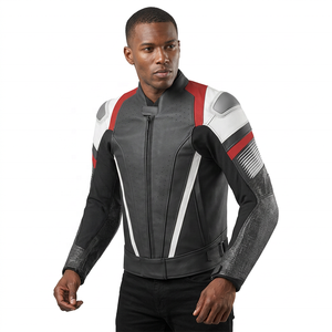 Chaqueta de Motocicleta para Hombre, Manga Larga, Bloques de Color, Transpirable, Poliéster/Algodón, Equipo de Protección para Motociclismo, Estilo Invernal - Product Image 1