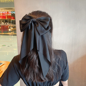 <span class=keywords><strong>2022</strong></span> nouveau Gril <span class=keywords><strong>cheveux</strong></span> accessoires grand nœud épingle à <span class=keywords><strong>cheveux</strong></span> été mousseline de soie grand nœud papillon tache nœud Barrettes femmes <span class=keywords><strong>couleur</strong></span> unie queue de cheval pince - Product Image 3