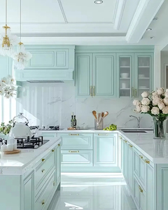 Gabinete Personalizado Verde Menta de Lujo Vermont Premium Colección 2026 con Tamaño Personalizado para Cocina de Penthouse Urbana - Product Image 4