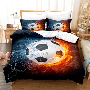 3D <strong>Football</strong> Printed Duvet Cover Set Made of 100% Polyester Fiber 400TC for Boys who love Sleeping Pillowcases - Product Image 2