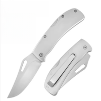 Couteau de poche pliant tout acier 3cr13, acier inoxydable, camping, survie, EDC, extérieur, logo personnalisé au laser