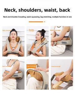 เครื่องนวดคอ 3 ระดับความเร็ว แบบนวดคลึง 3 มิติ พร้อมระบบทำความร้อน บรรเทาอาการปวดกล้ามเนื้อ ควบคุมเวลาได้ ผลิตจากวัสดุหนัง (ใช้ในบ้าน บริเวณหลัง/เอว) ขายดี - Product Image 4