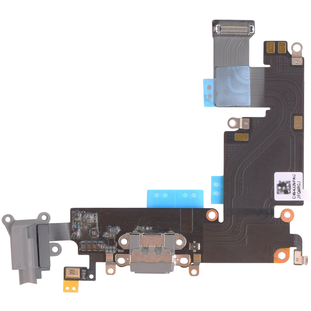 Mobile Phone 6P USB Dock Connector With Mic Jack Flex Cable for iPhone 6 Plus Charging Port Replacement