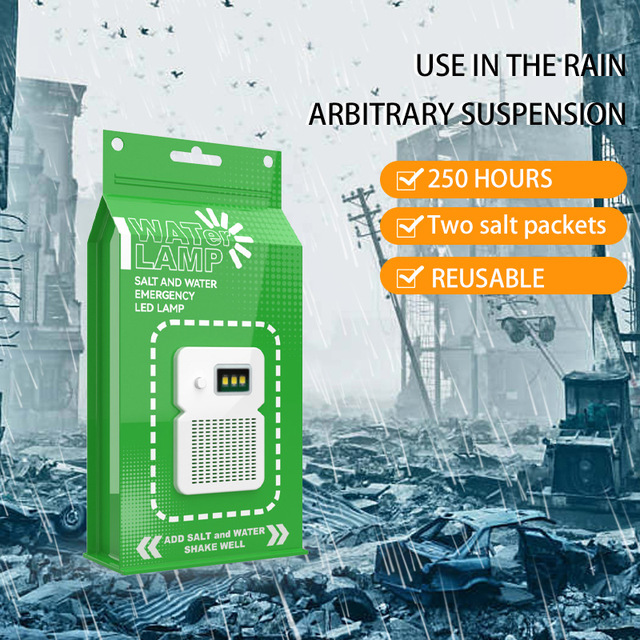 NEW BAHE Hot Latest Camping Outdoor Lighting Warning Light Salt Water Lamp Camping Reused LED Emergency Salt Water Bag Lamp 202