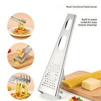 Outil multifonctionnel pour pâtes et fromage, support à spaghetti en acier inoxydable avec trous pour pâtes, râpe à fromage, trancheuse à légumes