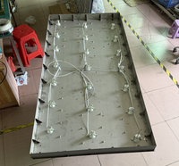 Lustre sur mesure à hauteur réglable avec base en acier inoxydable et LED pour hall d'hôtel, villa et éclairage d'escalier