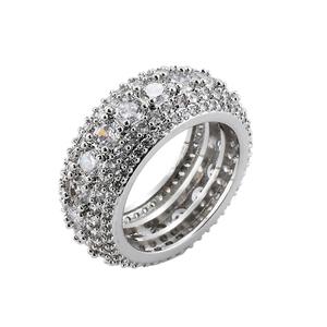 R011 degli uomini di <span class=keywords><strong>Anello</strong></span> In Ottone Oro Argento di Colore Zircone Cubico Iced out <span class=keywords><strong>ANELLO</strong></span> di Modo Dei Monili di Hip Hop - Product Image 6