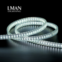 Bande lumineuse LED portable pour chantier, éclairage de chantier AC220V, rouleau de 25 m sur tambour mobile, étanche IP65, 1550 lm/m, super lumineuse