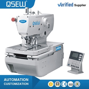Machine à coudre industrielle QS-9820 à entraînement direct électronique pour jean, avec boutonnière à œillet rond et point long - Product Image 1