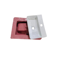 Moule en silicone simple pour lavabo rond en fibre de verre et béton, moule en silicone pour lavabo ovale en résine, moules en silicone pour lavabo en céramique de salle de bain