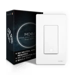 Interruptor De Luz Inteligente Sem Fio Neutro Necessário, Sem Interruptor De Capacitor, Tuya Smart Life App Control Trabalhe com Alexa Google Home