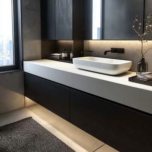 2025 OEM Juerte Moderno Conjunto de Muebles de Baño de Madera Maciza con Espejo, Lavabo, Grifo y Gabinete con Desagüe de Cobre - Muebles de Dormitorio de Gran Venta - Product Image 2