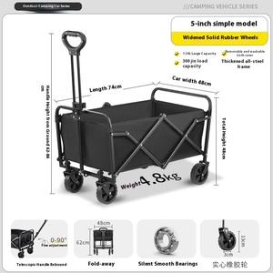 Carrello da campeggio portatile per esterni con grande piattaforma <span class=keywords><strong>Mobile</strong></span> pieghevole, veicolo speciale per bambini - Product Image 6