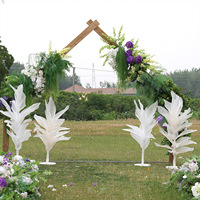 Décoration de fête de mariage, centre de table floral populaire pour mariage, fleurs géantes en soie et organza faites à la main, installation artistique florale