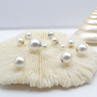 Boules d'oreille blanches boule en acrylique pour empêcher l'inclinaison de la boucle d'oreille boucle d'oreille boucle d'oreille capuchon arrière perle bouchon de boucle d'oreille vente en gros