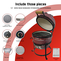 Grill Kamado Céramique Auplex Komodo Jop 13-29 Pouces Barbecue Extérieur au Charbon de Bois