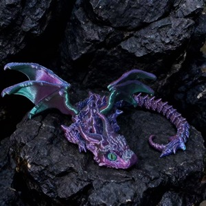 Vashine <span class=keywords><strong>Figurine</strong></span> de <span class=keywords><strong>dragon</strong></span> arc-en-ciel flexible imprimée en 3D, articulée, pour enfants et collectionneurs, créature mythique colorée - Product Image 5