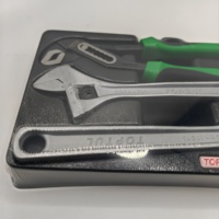 Clé à molette réglable et pince à mâchoires TOPTUL GZA-0304 de haute qualité, 3 pièces, en acier au chrome-vanadium