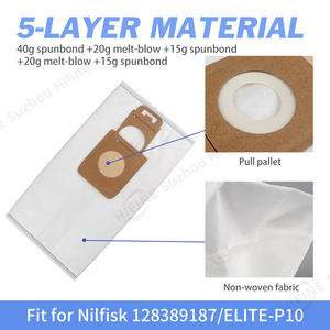 Bolsas de polvo para aspiradora <span class=keywords><strong>Nilfisk</strong></span> 128389187, piezas de aspiradora, <span class=keywords><strong>accesorios</strong></span> - Product Image 4