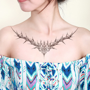 Tatuaje Temporal Realista de Alas Negras <span class=keywords><strong>Grandes</strong></span> para el Pecho, Resistente al Agua, Ecológico, para Mujeres, Cintura, <span class=keywords><strong>Espalda</strong></span>, <span class=keywords><strong>Tatuajes</strong></span> Falsos - Product Image 6