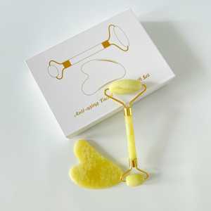 Tabla de Gua Sha en Forma de Corazón de Limón Amarillo para la Piel, Venta Directa de Fábrica - Product Image 3